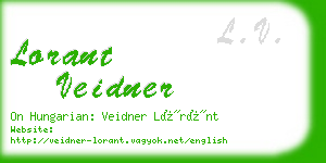 lorant veidner business card